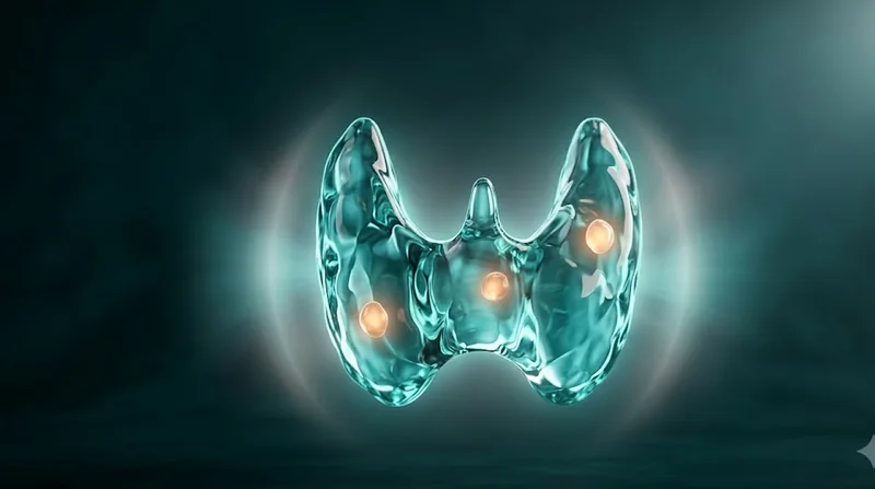 Ilustración de la glándula tiroides